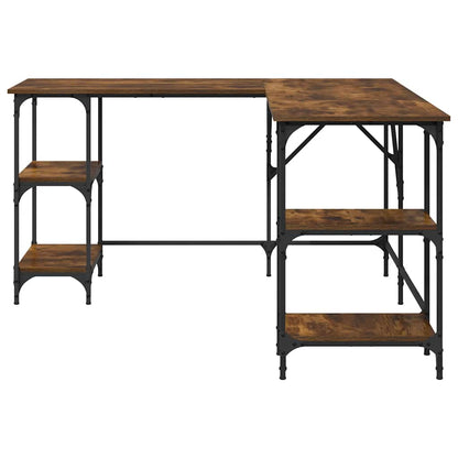 Schreibtisch Räuchereiche 139x139x75 cm Holzwerkstoff