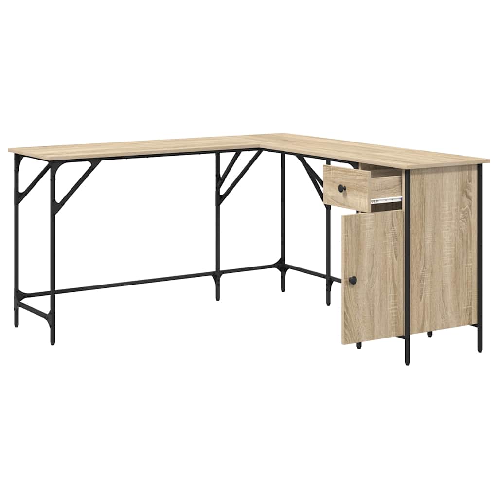 Schreibtisch Sonoma-Eiche 141x141x75 cm Holzwerkstoff