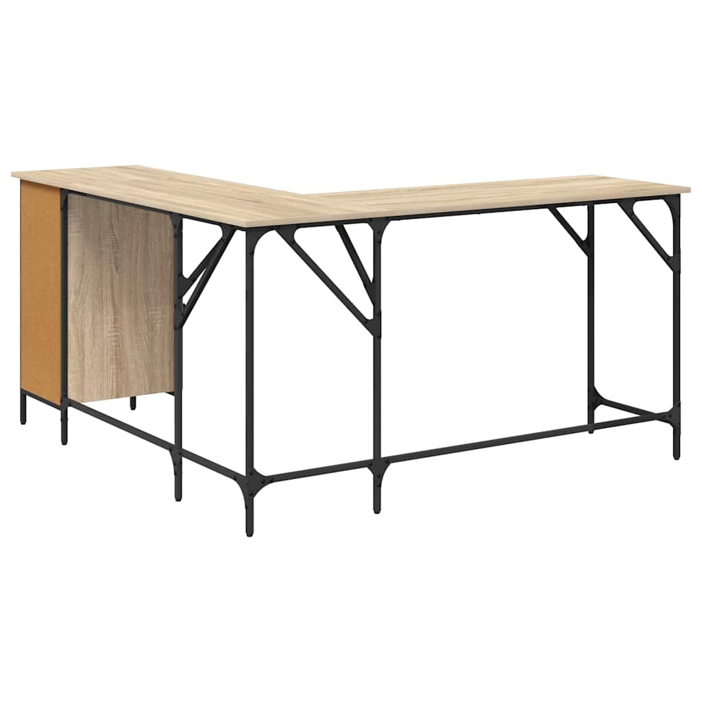 Schreibtisch Sonoma-Eiche 141x141x75 cm Holzwerkstoff