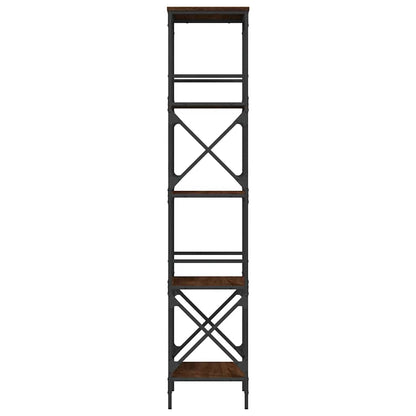 Bücherregal 5 Böden Braun Eiche-Optik 59x35x171cm Holzwerkstoff