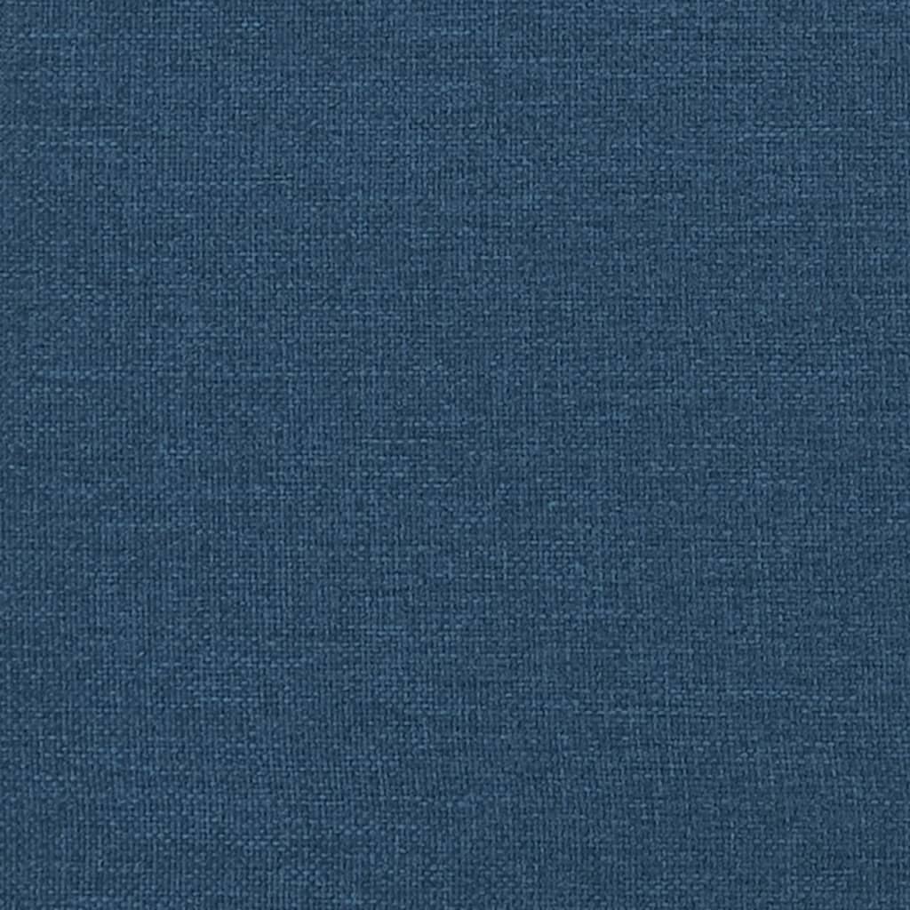 Sitzbank mit Rückenlehne Blau 120x62x75,5 cm Stoff