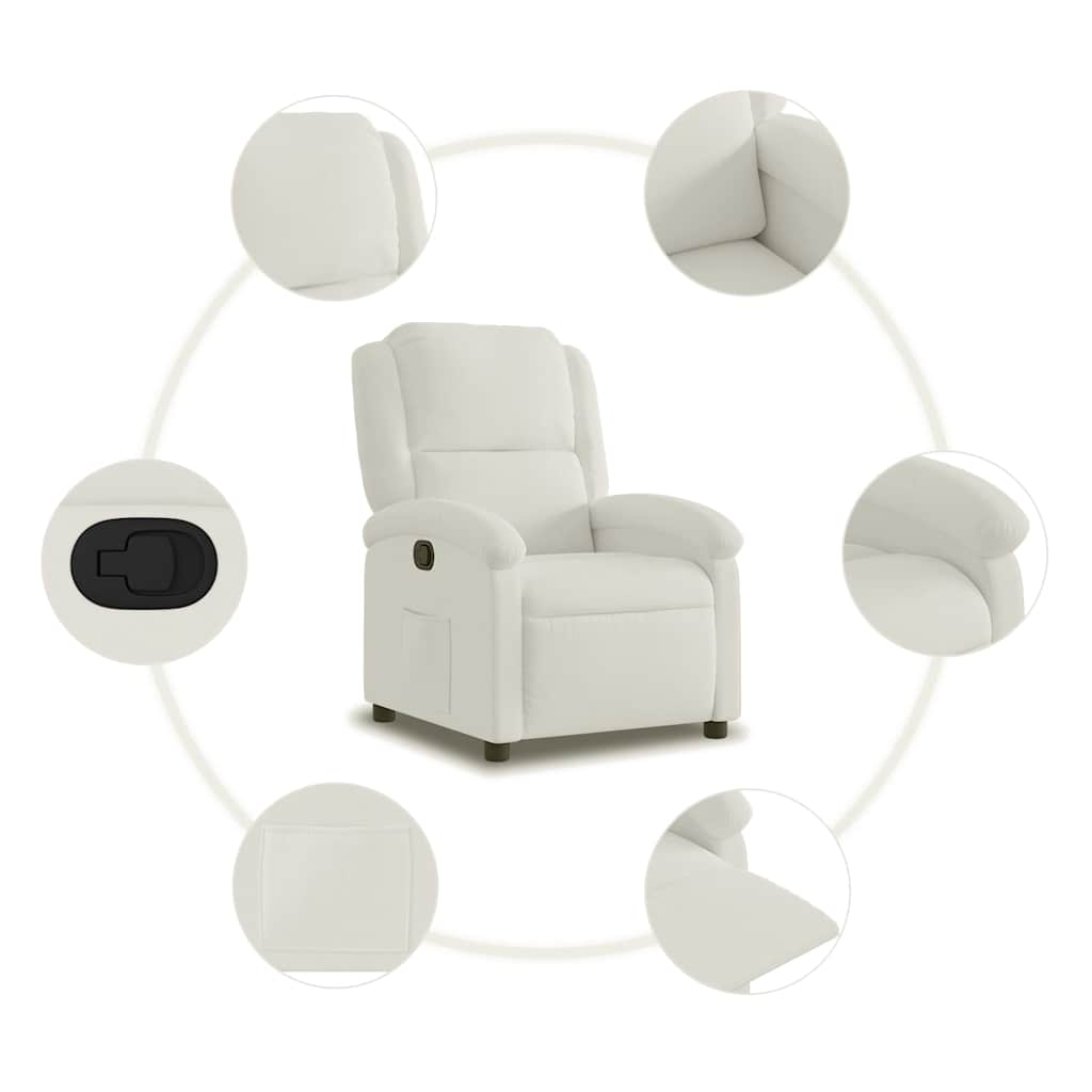 Relaxsessel Creme Samt