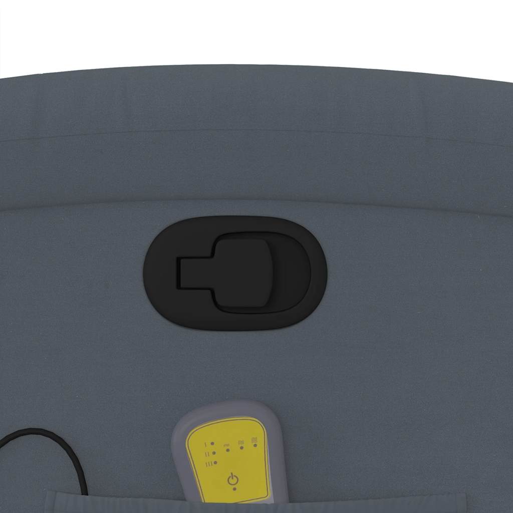 Massagesessel Dunkelgrau Samt