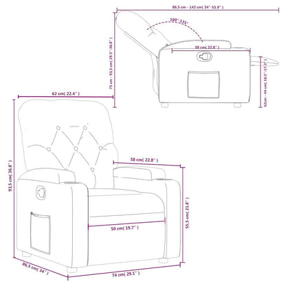 Relaxsessel Braun Stoff