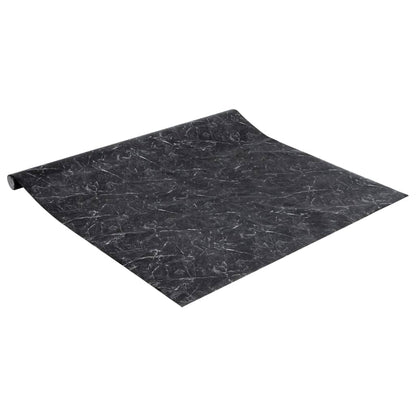 Möbelfolien Selbstklebend Marmor-Optik Schwarz 90x500 cm PVC
