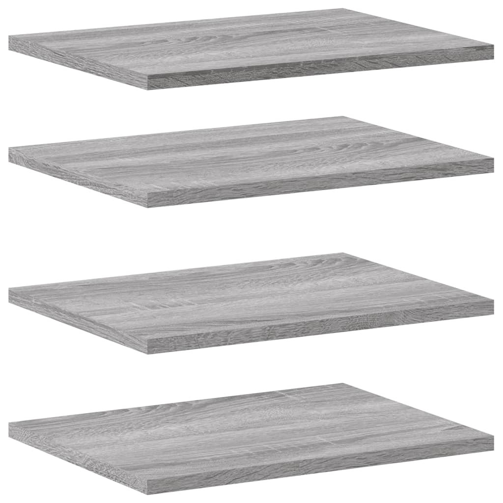 Wandregale 4 Stk. Grau Sonoma 40x30x1,5 cm Holzwerkstoff