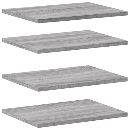 Wandregale 4 Stk. Grau Sonoma 40x30x1,5 cm Holzwerkstoff