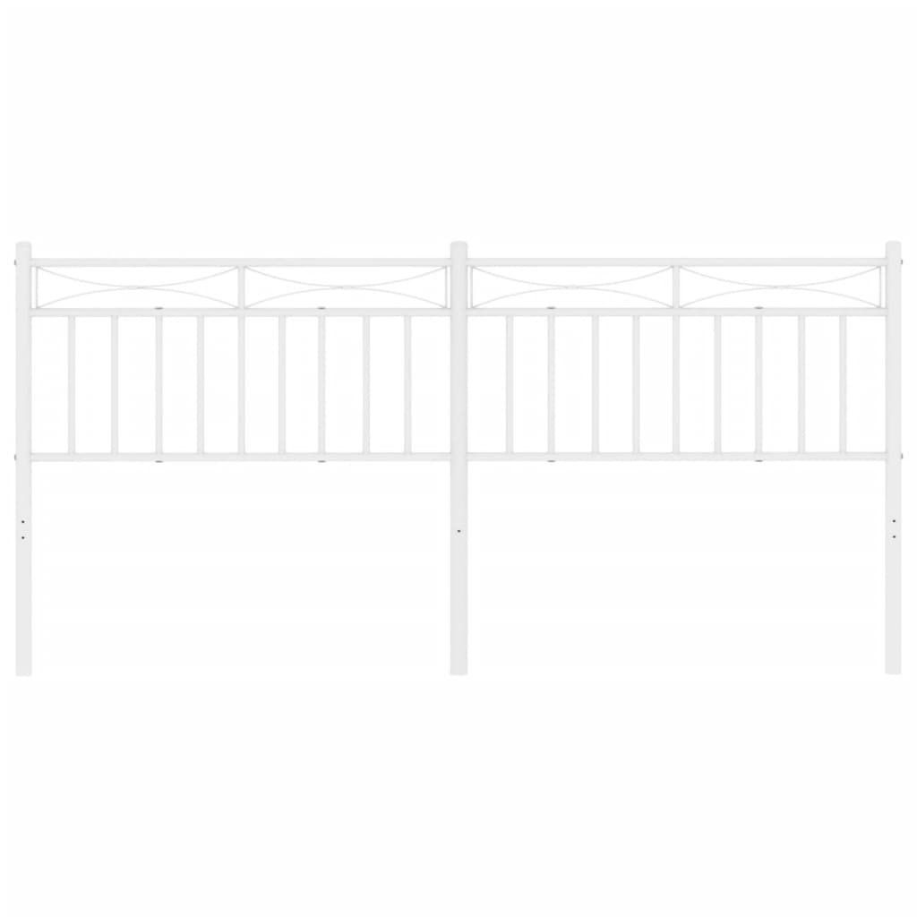 Ersatz-Kopfteil Metall Weiß 200 cm