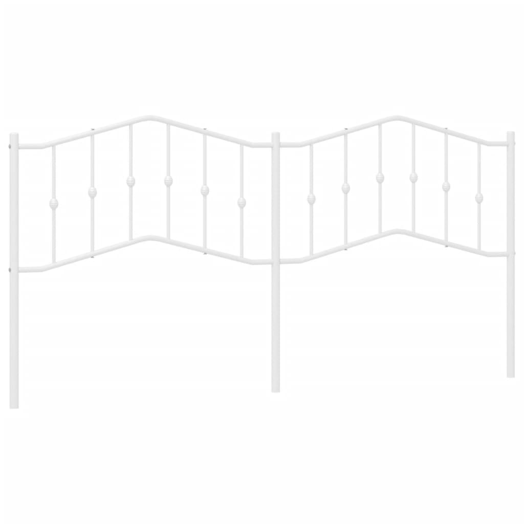 Ersatz-Kopfteil Metall Weiß 200 cm