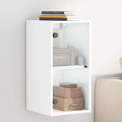 Wandschrank mit Glastüren Weiß 35x37x68,5 cm