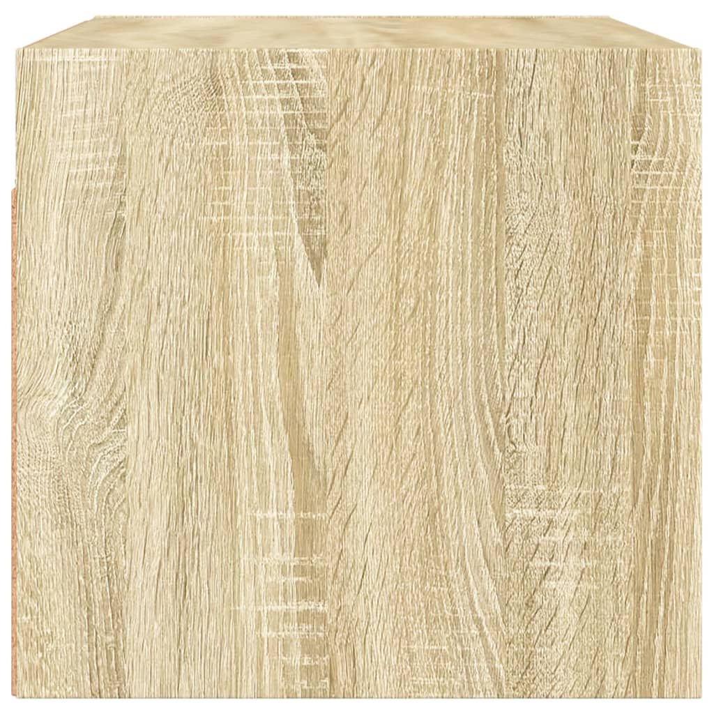 Wandschrank mit Glastüren Sonoma-Eiche 68,5x37x35 cm