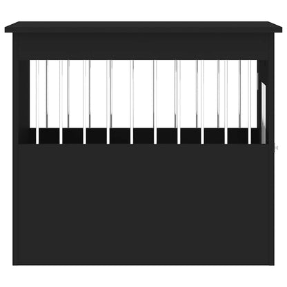 Hundekäfig im Möbelstil Schwarz 55x75x65 cm Holzwerkstoff