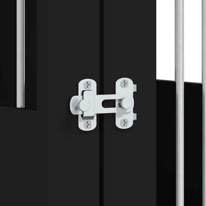 Hundekäfig im Möbelstil Schwarz 55x75x65 cm Holzwerkstoff