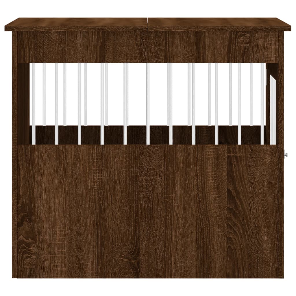 Hundekäfig im Möbelstil Braun Eichen-Optik 64,5x80x71 cm