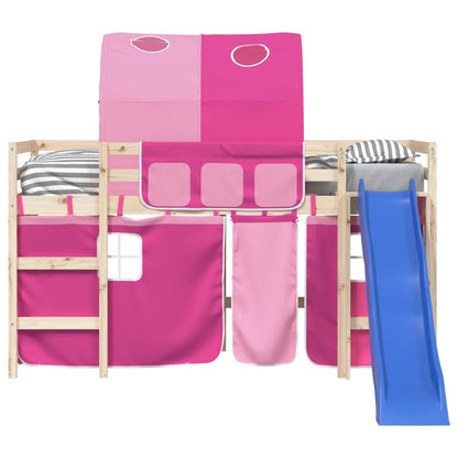 Vorhänge für Hochbett mit Tunnel Rosa Polyester