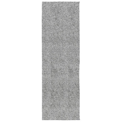 Shaggy-Teppich PAMPLONA Hochflor Modern Grau 80x250 cm