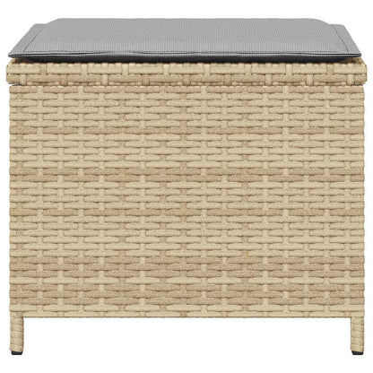 Gartenhocker Kissen 4Stk. Beigemischung 41x41x36 cm Poly Rattan