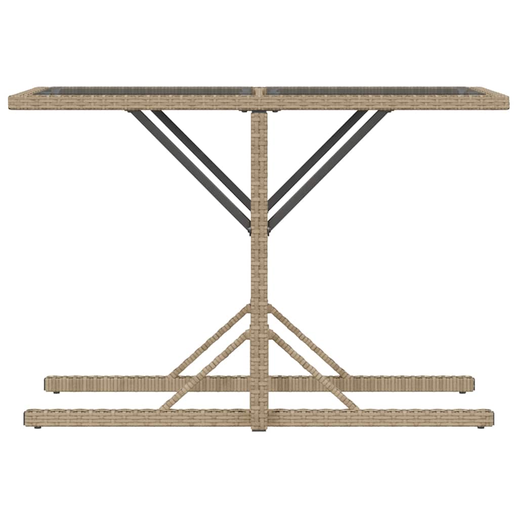 3-tlg. Bistro-Set mit Kissen Beigemischung Poly Rattan