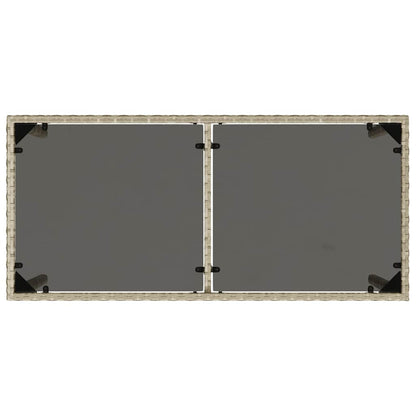 5-tlg. Garten-Essgruppe mit Kissen Hellgrau Poly Rattan