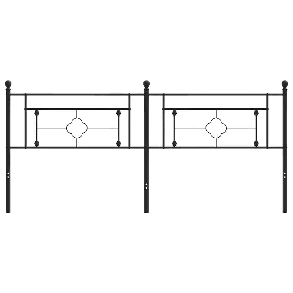 Ersatz-Kopfteil Metall Schwarz 193 cm