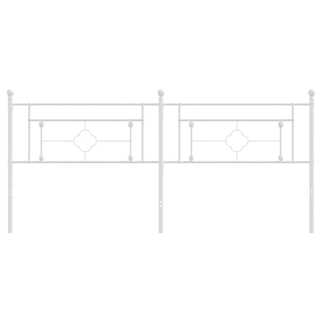 Ersatz-Kopfteil Metall Weiß 193 cm