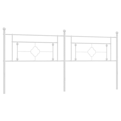 Ersatz-Kopfteil Metall Weiß 200 cm