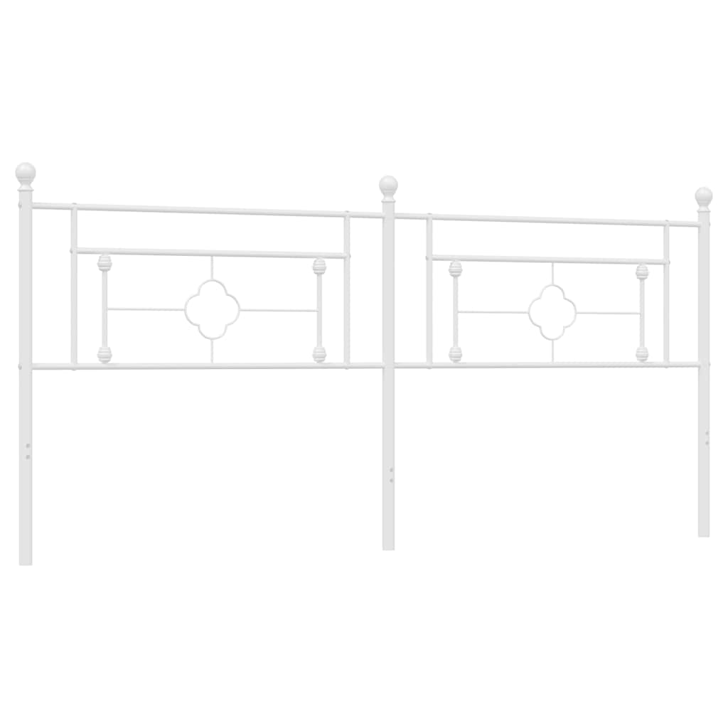 Ersatz-Kopfteil Metall Weiß 200 cm