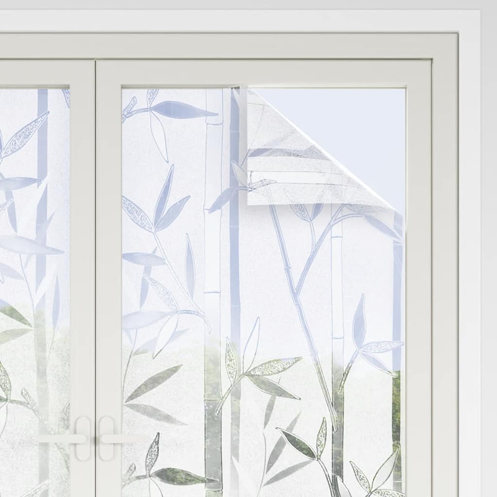 Fensterfolien 2 Stk. Matt Bambus-Muster PVC