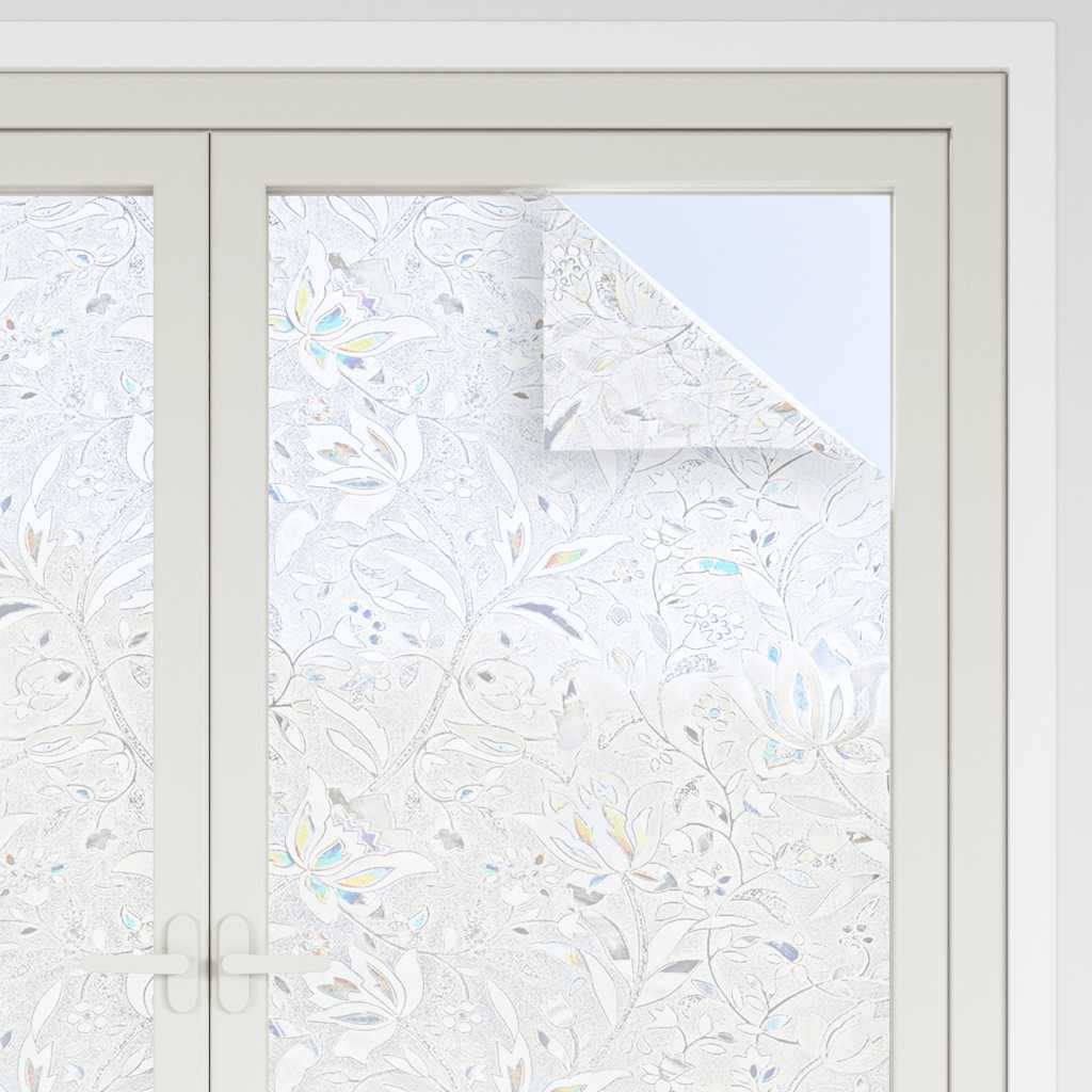 Fensterfolien 2 Stk. Matt Blumenmuster PVC