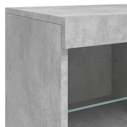 Sideboard mit LED-Leuchten Betongrau 81x37x67 cm