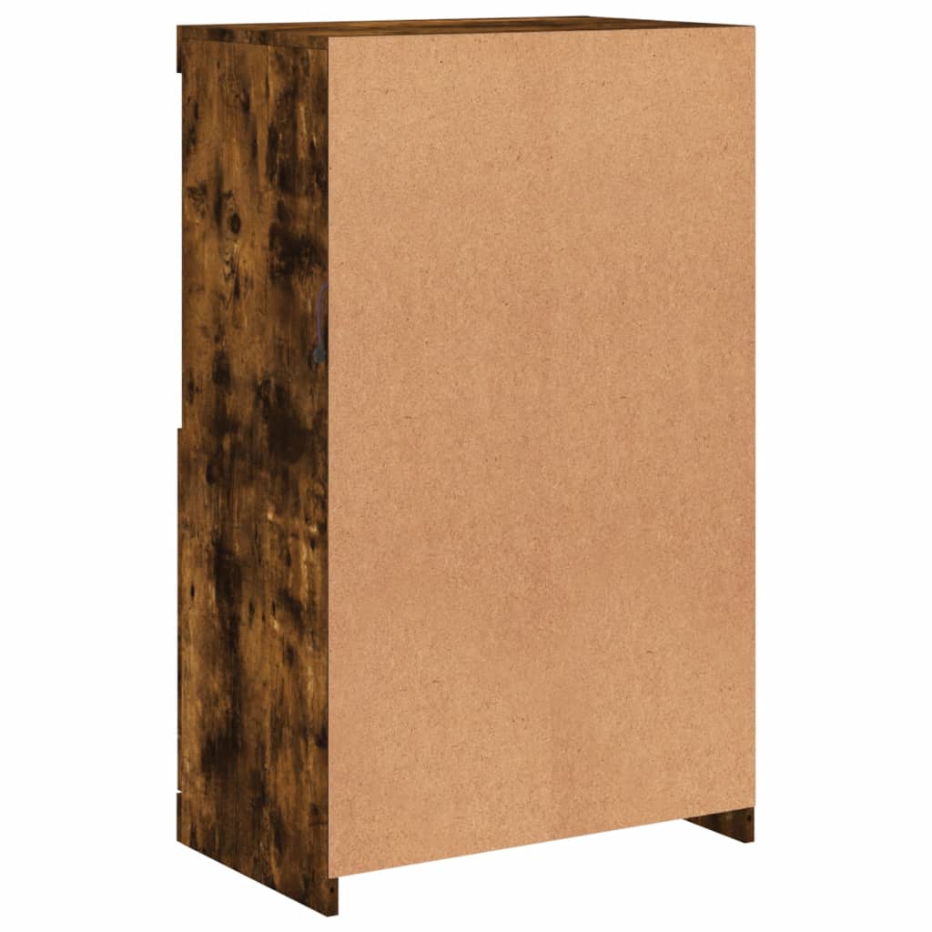 Sideboard mit LED-Leuchten Räuchereiche 60,5x37x100 cm