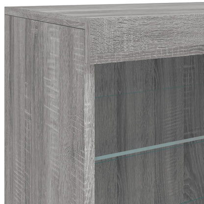 Sideboard mit LED-Leuchten Grau Sonoma 60,5x37x67 cm
