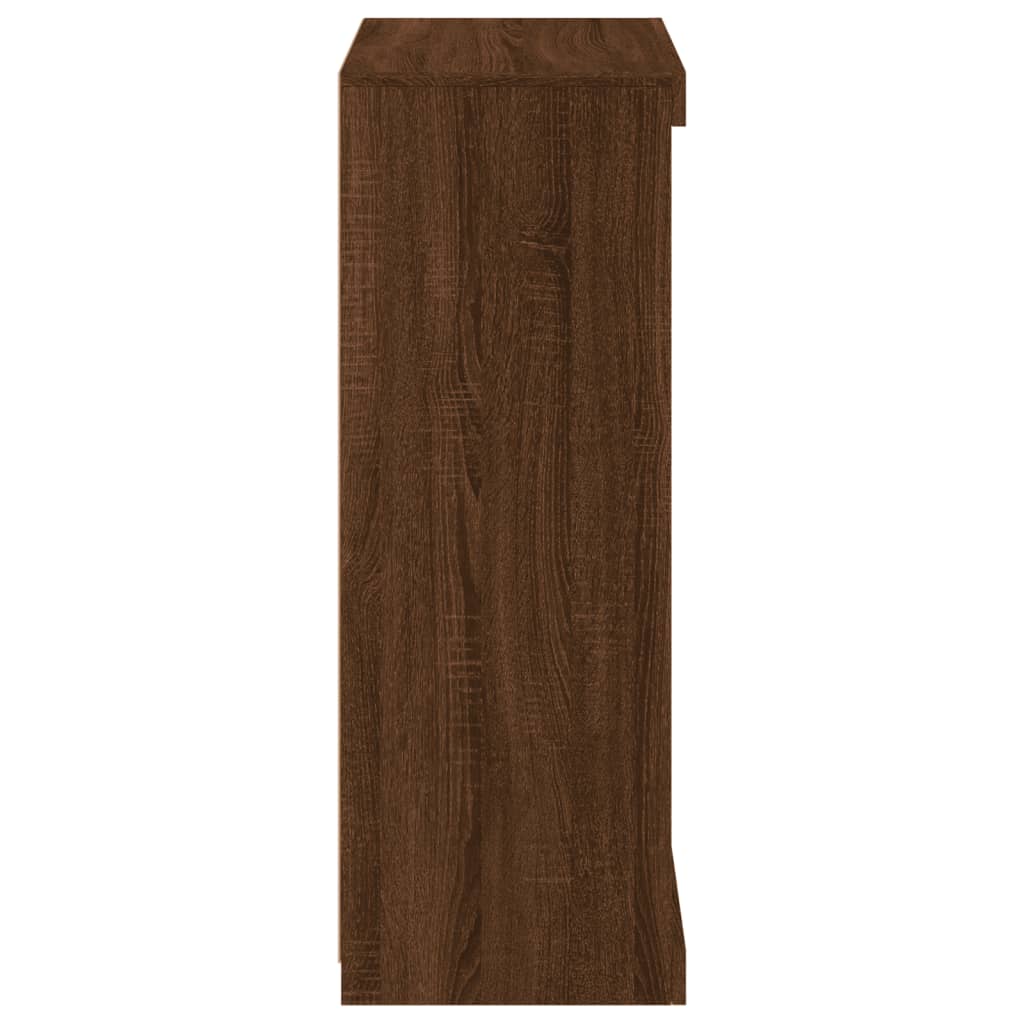 Sideboard mit LED-Leuchten Braun Eichen-Optik 60,5x37x100 cm