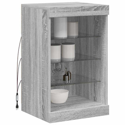 Sideboard mit LED-Leuchten Grau Sonoma 41x37x67 cm