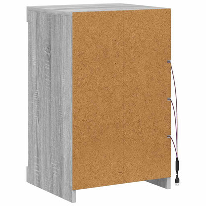 Sideboard mit LED-Leuchten Grau Sonoma 41x37x67 cm