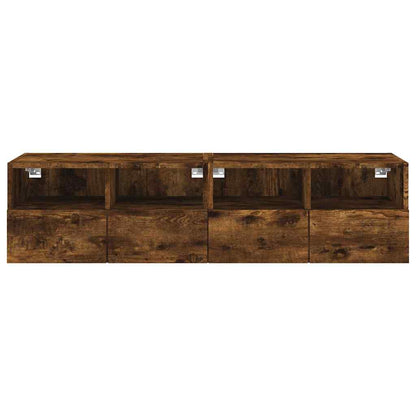 TV-Wandschränke 2 Stk. Räuchereiche 60x30x30 cm Holzwerkstoff