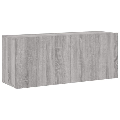 TV-Wandschrank Grau Sonoma 100x30x41 cm