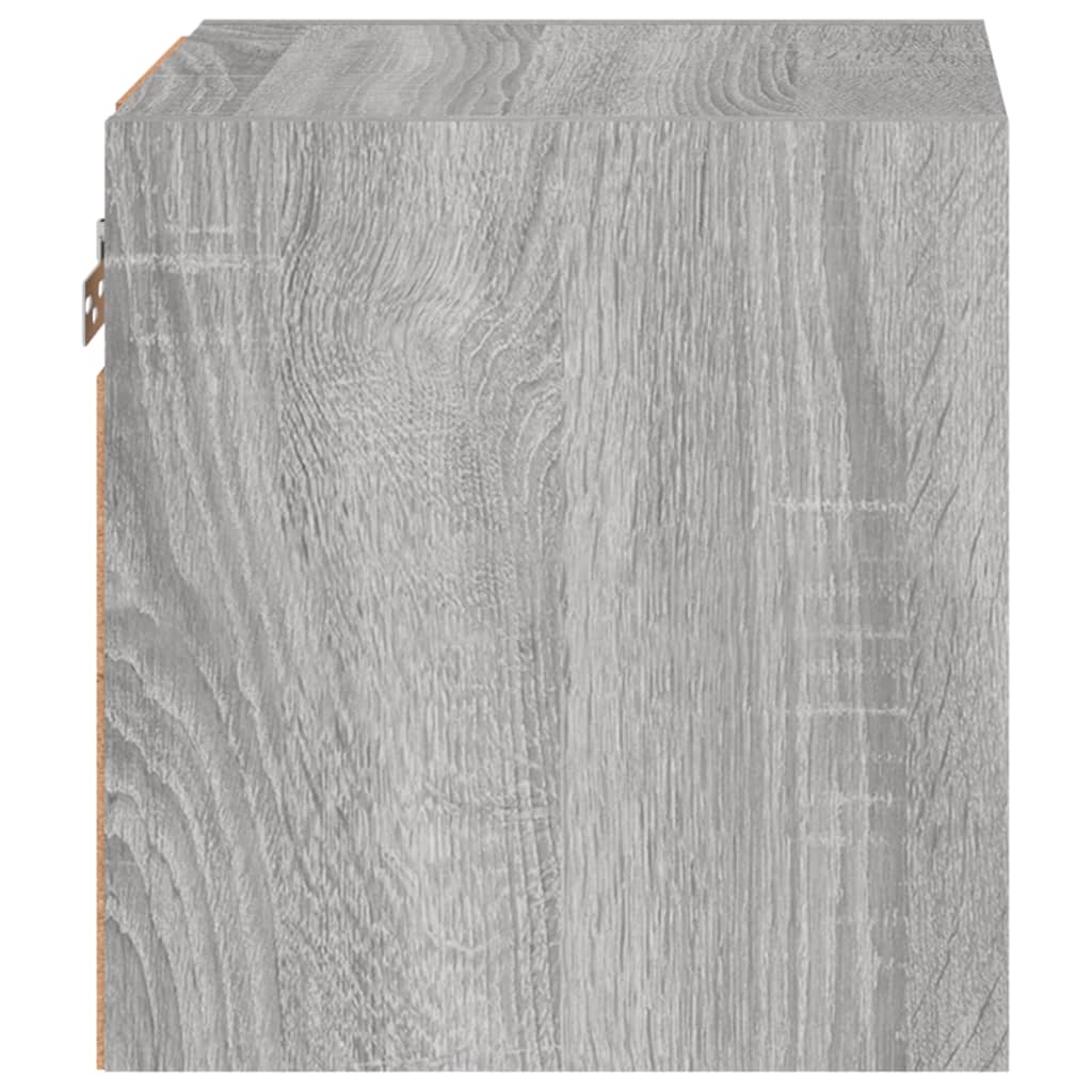 TV-Wandschränke mit LED-Leuchten 2 Stk. Grau Sonoma