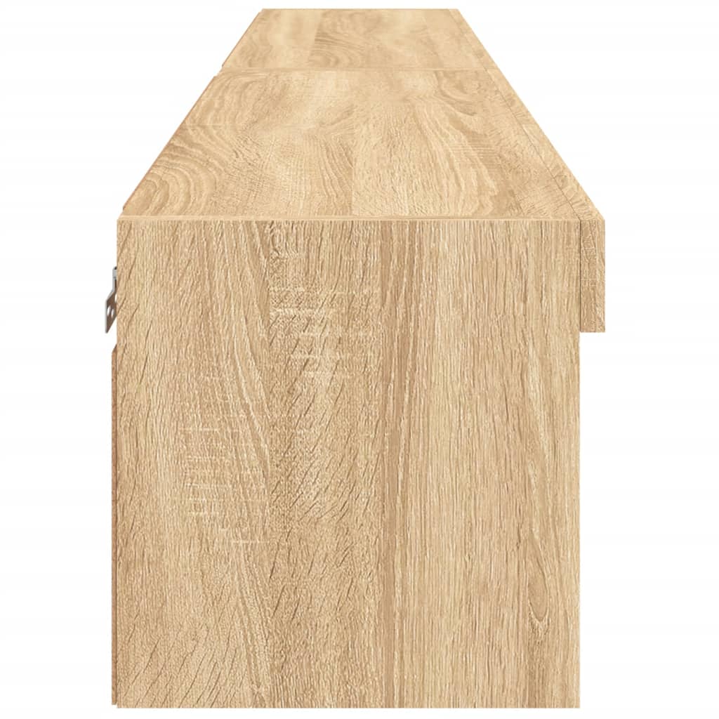 TV-Schränke mit LED-Leuchten 2 Stk. Sonoma-Eiche 80x30x30 cm