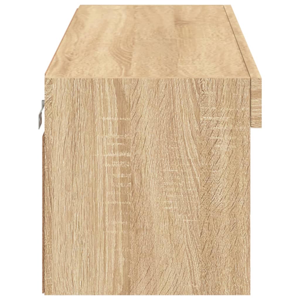 TV-Schrank mit LED-Leuchten Sonoma-Eiche 100x30x30 cm