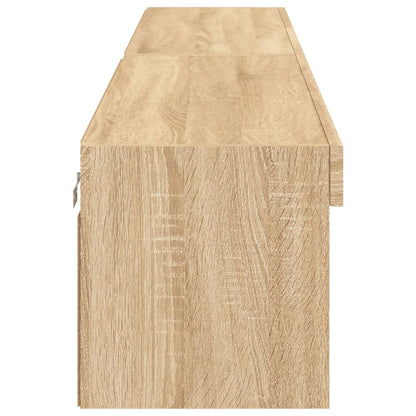 TV-Schränke mit LED-Leuchten 2 Stk. Sonoma-Eiche 100x30x30 cm