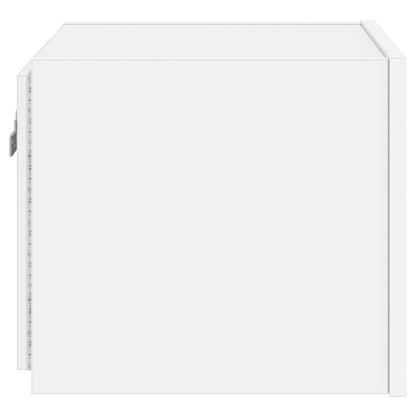 TV-Wandschrank mit LED-Leuchten Weiß 30,5x35x30 cm