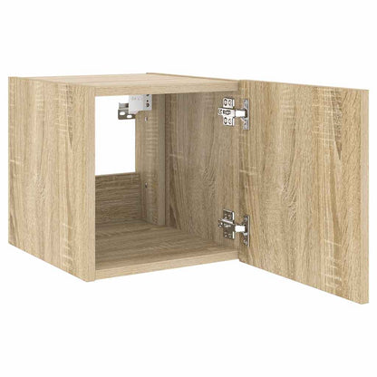 TV-Wandschrank mit LED-Leuchten Sonoma-Eiche 30,5x35x30 cm
