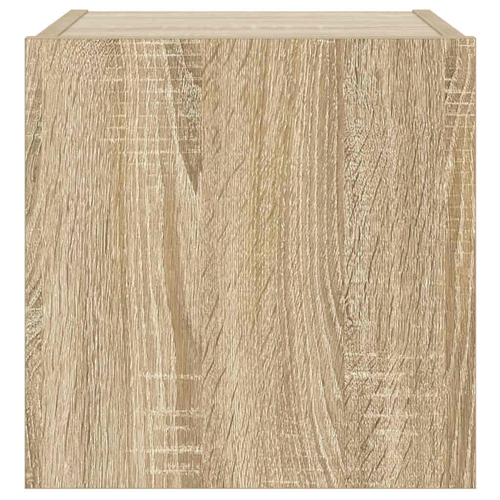 TV-Wandschränke mit LED-Leuchten 2 Stk. Sonoma-Eiche