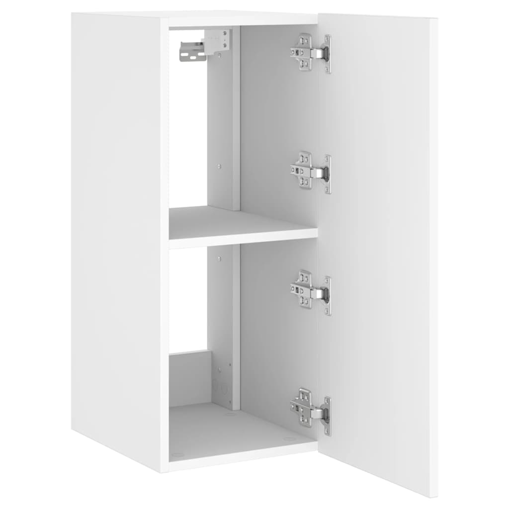 TV-Wandschrank mit LED-Leuchten Weiß 30,5x35x70 cm