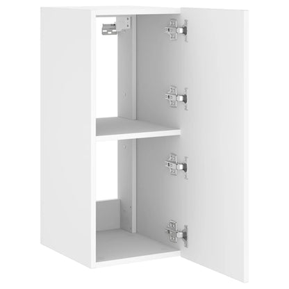 TV-Wandschrank mit LED-Leuchten Weiß 30,5x35x70 cm