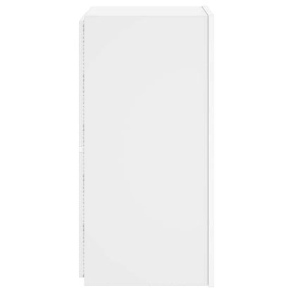 TV-Wandschrank mit LED-Leuchten Weiß 30,5x35x70 cm