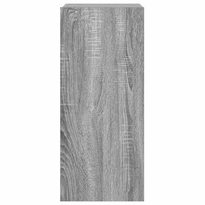 TV-Wandschrank mit LED-Leuchten Grau Sonoma 30,5x35x70 cm