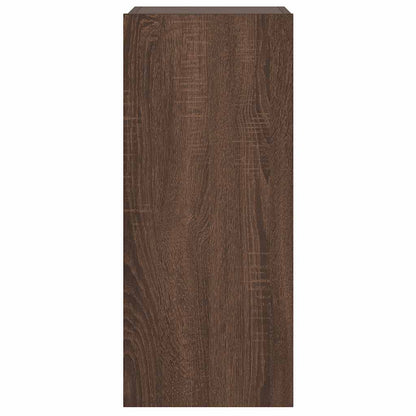 TV-Wandschrank mit LED-Leuchten Braun Eichen-Optik 30,5x35x70cm