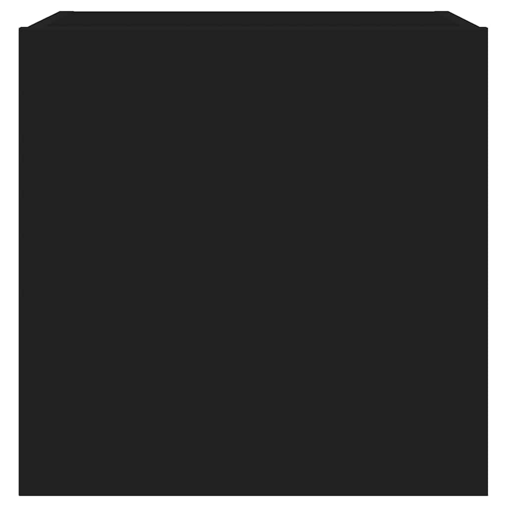 TV-Wandschränke mit LED-Leuchten 2 Stk. Schwarz 40,5x35x40 cm